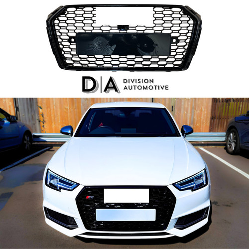 Gloss black honeycomb mesh rs4 - honeycomb,